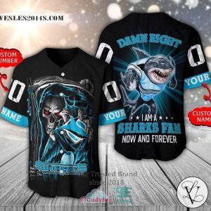 Cronulla-Sutherland Sharks Skull Personalized Baseball Jersey Shirt