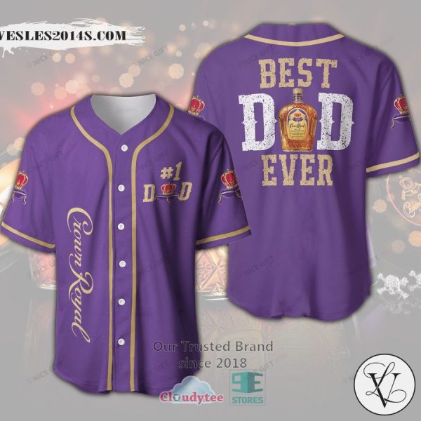 Crown Royal Best Dad Ever Purple Baseball Jersey