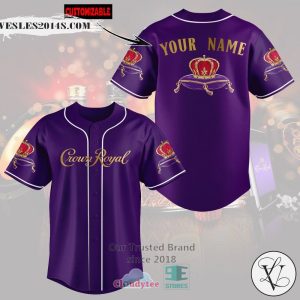 Crown Royal Custom Name Baseball Jersey Shirt