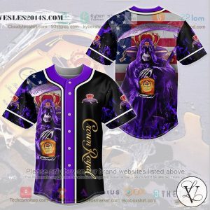 Crown Royal Grim Reaper United States Flag Baseball Jersey