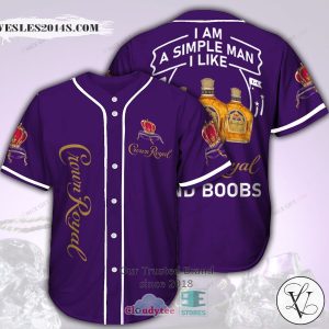 Crown Royal I Am A Simple Man purple Baseball Jersey