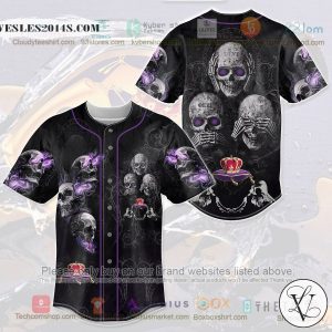 Crown Royal No Evil skull Baseball Jersey