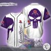 Crown Royal Punisher Skull white purple Baseball Jersey