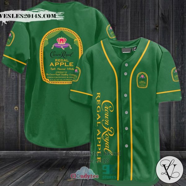 Crown Royal Regal Apple Baseball Jersey Shirt