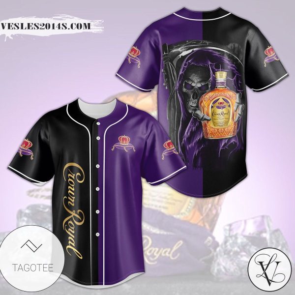 Crown Royal Skull Whisky Baseball Jersey
