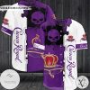Crown Royal Skull White and Purple Baseball Jersey