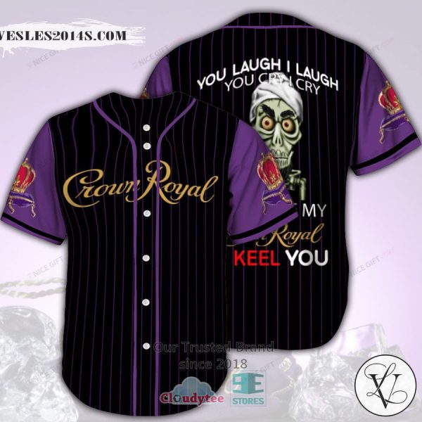 Crown Royal You Laugh I Laugh Striped Baseball Jersey