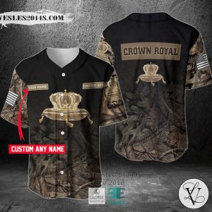 Crown Royal Your Name Hunting Baseball Jersey