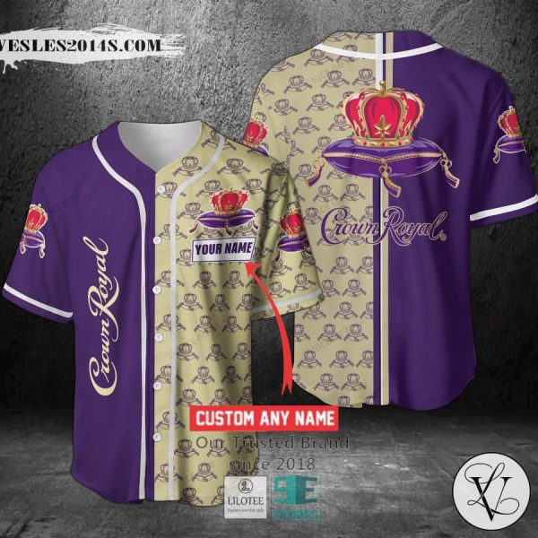 Crown Royal Your Name Purple Baseball Jersey