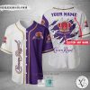 Crown Royal Your Name Purple White Baseball Jersey