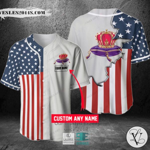 Crown Royal Your Name US Flag Baseball Jersey