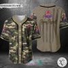 Crown Royal logo United States Flag green camo Baseball Jersey