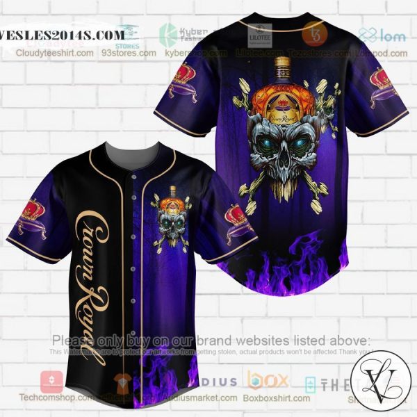 Crown Royal skull head Purple Baseball Jersey