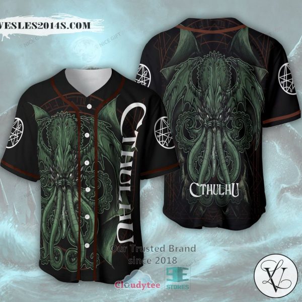 Cthulhu black Baseball Jersey