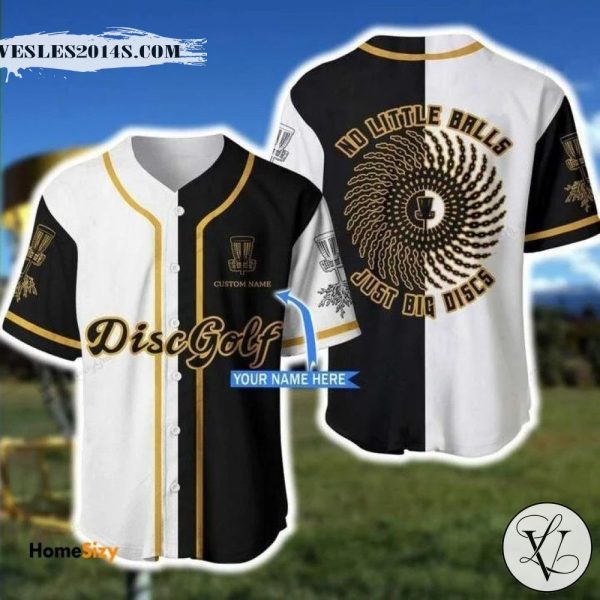 Custom Name Disc Golf Big Discs Baseball Jersey