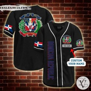 Custom Name Dominican Republic Baseball Jersey