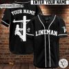 Custom Name Lineman Baseball Jersey