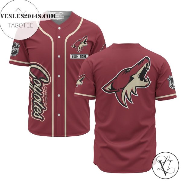 Custom Name Nhl Arizona Coyotes Red Baseball Jersey – Premium Jersey – Custom Name Jersey Sport For Fans