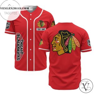 Custom Name Nhl Chicago Blackhawks Red Baseball Jersey – Premium Jersey – Custom Name Jersey Sport For Fans