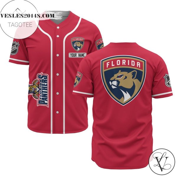 Custom Name Nhl Florida Panthers Baseball Red Baseball Jersey – Premium Jersey – Custom Name Jersey Sport For Fans