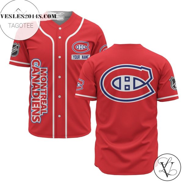Custom Name Nhl Montrea Canadiens Red Baseball Jersey – Premium Jersey – Custom Name Jersey Sport For Fans