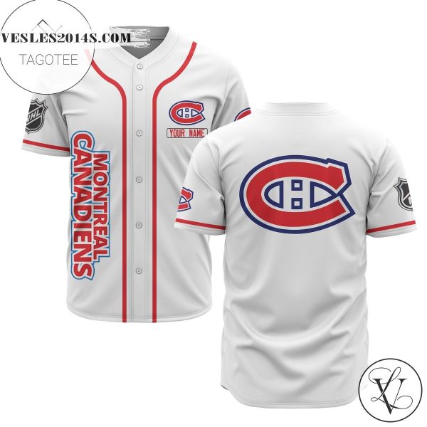Custom Name Nhl Montreal Canadiens White Baseball Jersey – Premium Jersey – Custom Name Jersey Sport For Fans
