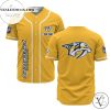 Custom Name Nhl Nashville Predators Baseball Yellow Baseball Jersey – Premium Jersey – Custom Name Jersey Sport For Fans