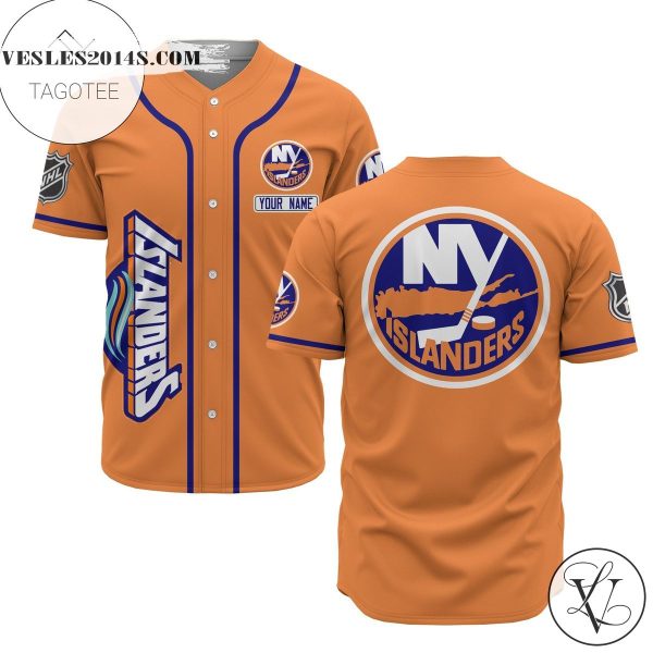 Custom Name Nhl New York Islanders Baseball Orange Baseball Jersey – Premium Jersey – Custom Name Jersey Sport For Fans