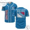 Custom Name Nhl New York Rangers Baseball Blue Baseball Jersey – Premium Jersey – Custom Name Jersey Sport For Fans