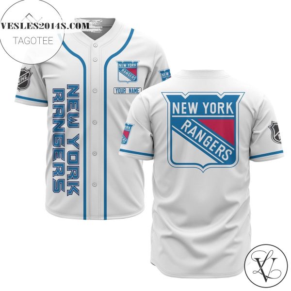 Custom Name Nhl New York Rangers White Baseball Jersey – Premium Jersey – Custom Name Jersey Sport For Fans