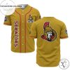 Custom Name Nhl Ottawa Senators Baseball Yellow Baseball Jersey – Premium Jersey – Custom Name Jersey Sport For Fans
