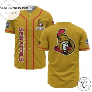 Custom Name Nhl Ottawa Senators Baseball Yellow Baseball Jersey – Premium Jersey – Custom Name Jersey Sport For Fans
