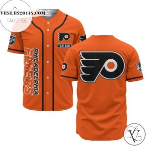 Custom Name Nhl Philadelphia Flyers Baseball Orange Baseball Jersey – Premium Jersey – Custom Name Jersey Sport For Fans