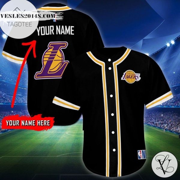 Custom Name Personalized Los Angeles Lakers 91 Baseball Jersey – Premium Jersey – Custom Name Jersey Sport For Fans