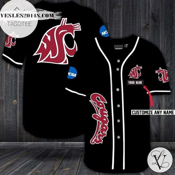 Custom Name Washington State Cougars Baseball Jersey – Premium Jersey – Custom Name Jersey Sport For Fans