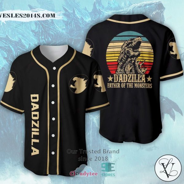 Dadzilla Father of The Monsters Baseball Jersey