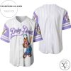 Daisy Duck All Over Print Pinstripe Baseball Jersey – White