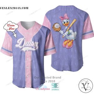Daisy Duck Cartoon Custom Name Baseball Jersey Shirt