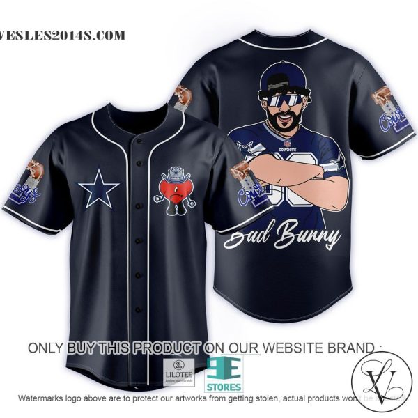 Dallas Cowboy Bad Bunny Baseball Jersey