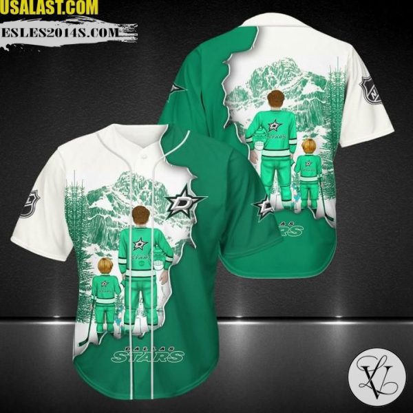 Dallas Stars Father And Son Team Baseball Jersey Shirt