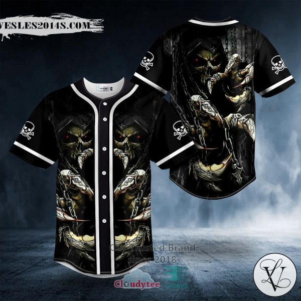 Dark Death Claws Skull Baseball Jersey
