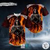 Death Note Fire Grim Reaper Skull Baseball Jersey