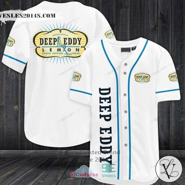 Deep Eddy Lemon logo white Baseball Jersey