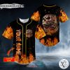Demon Fire Skull Custom Baseball Jersey
