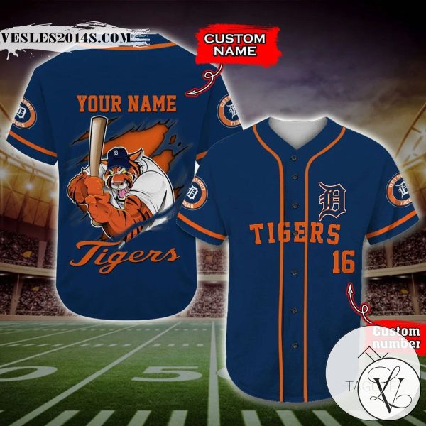 Detroit Tigers Baseball Jersey MLB Custom Name And Number