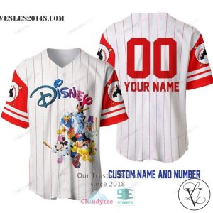 Disney Friends Cartoon Personalized Baseball Jersey Shirt