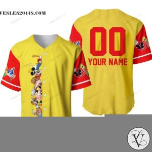 Disney Friends Personalized Baseball Jersey Shirt