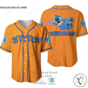 Disney Stitch Custom Name Baseball Jersey Shirt