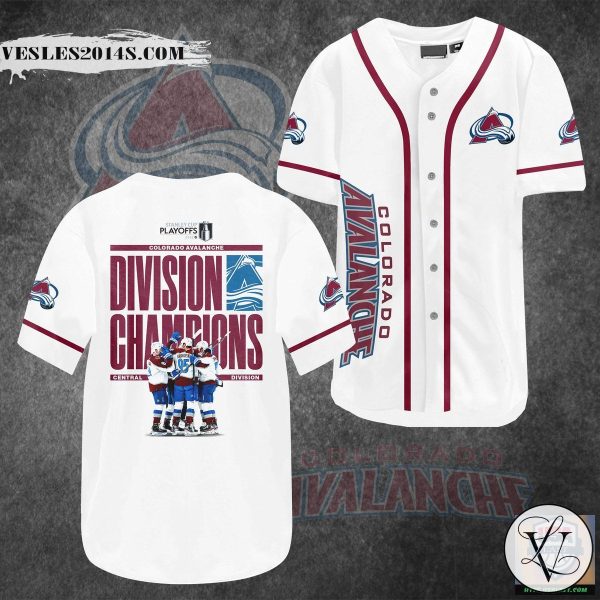 Division Champions Colorado Avalanche Baseball Jersey Shirt