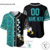 Donald Duck Personalized Blue Black Baseball Jersey Shirt